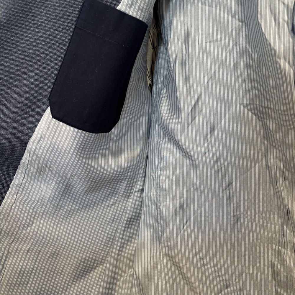 Banana Republic Men’s Sport Coat Heritage Collection 100% Wool Blue Size 46L - Picture 9 of 13